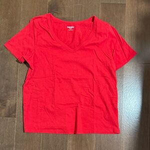 Old Navy Women's Bright Red Short Sleeve Tee